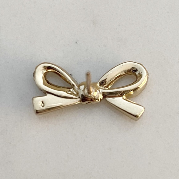 Kate Spade | Gold bow earrings with rhinestones - Picture 4 of 4